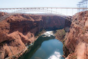 View downstream from Glen Canyon Dam